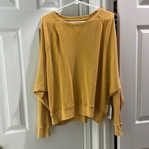 Waffle knot scoop neck sweater. New with tags